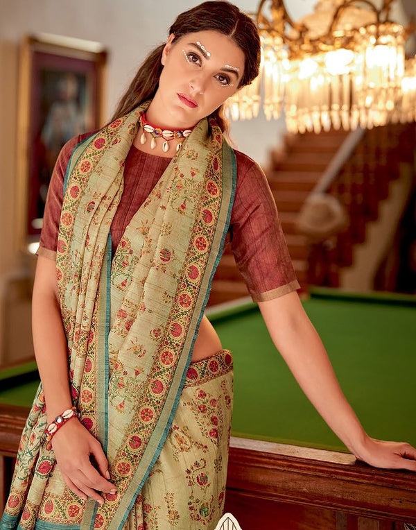 ethnic digital print sari