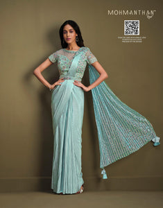 Afternoon Partywear Fusion Sari with Belt