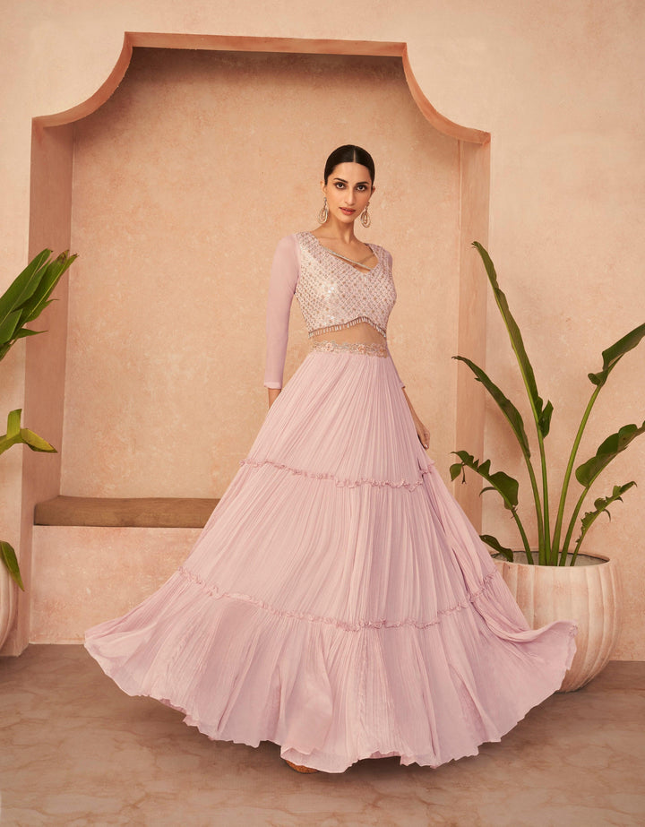 Afternoon Partywear Indo Western Gown - Fashion Nation