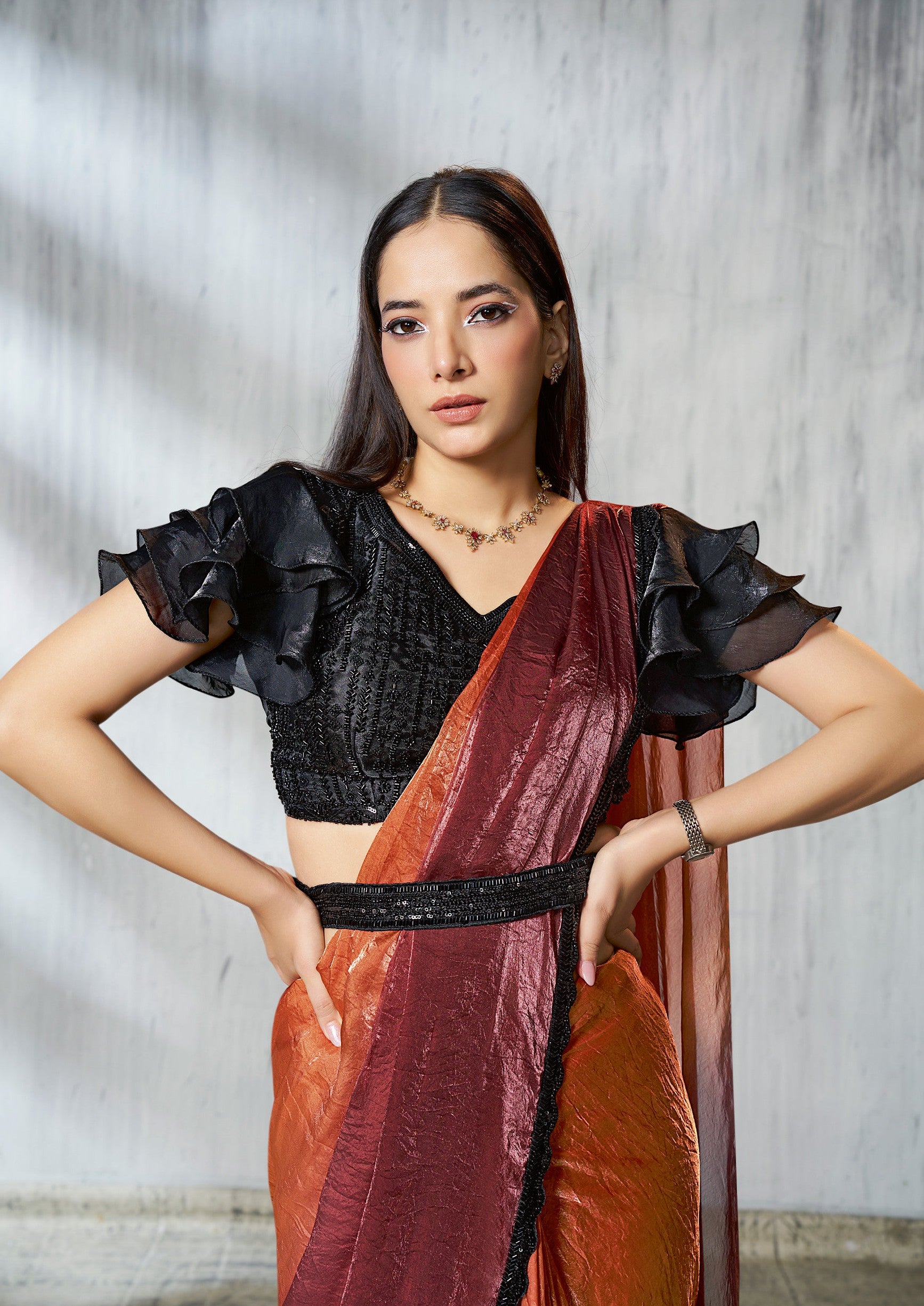 Modern Fusion Saree Gown