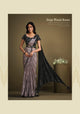 Bachelorette Partywear Textured Fusion Sari with Belt