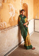 Ikkat Printed Tussar Silk Saree
