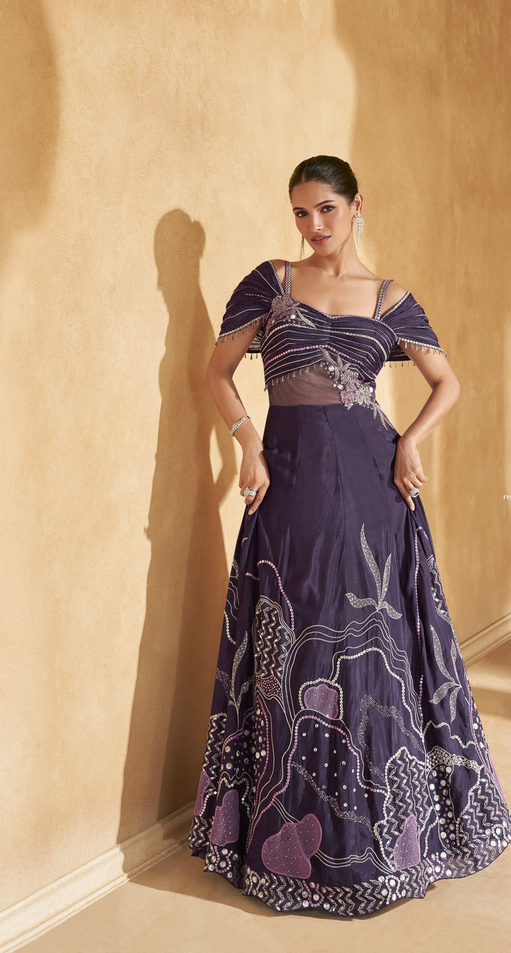 Purple Velvet Pakistani Dresses 2018 Pakistani Designer Velevet