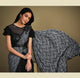 Reception Party Black Sequined Saree with Belt