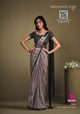 Bachelorette Partywear Textured Fusion Sari with Belt