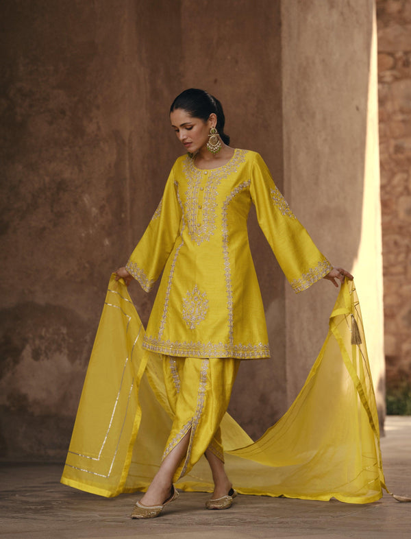 haldi wear designer yellow dress