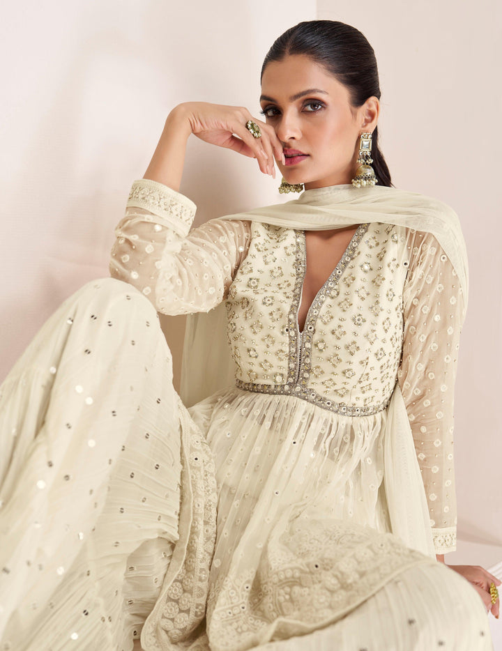 Reception Party Designer Wear Sharara Set - Fashion Nation