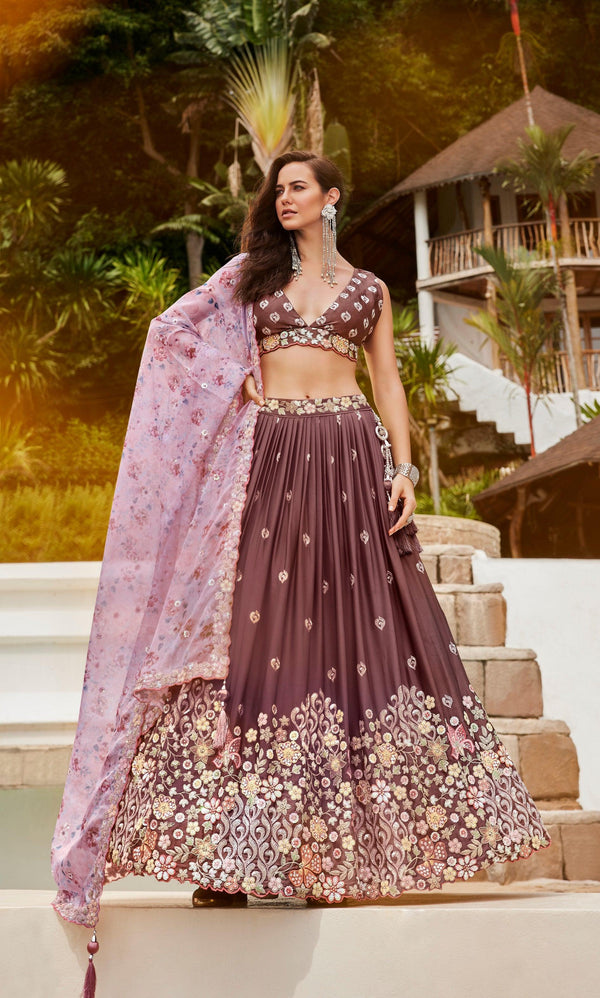 reception wear lehenga choli dupatta