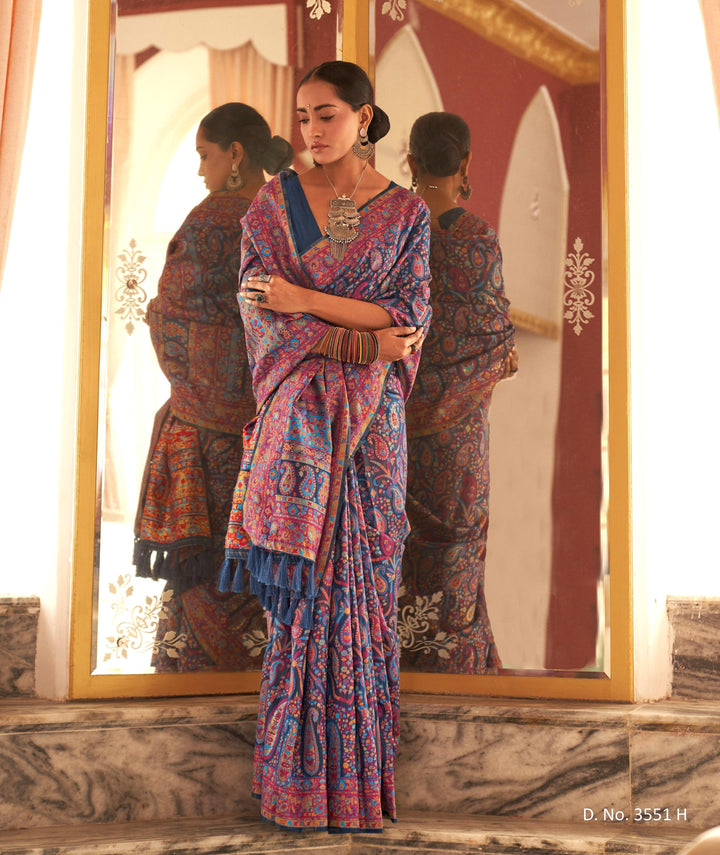 Pashmina Weaving Designer Sari - Fashion Nation