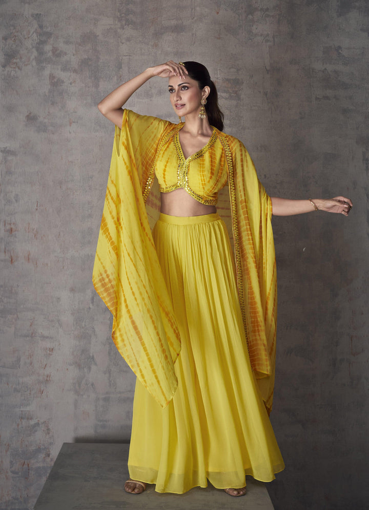 festive yellow haldi partywear