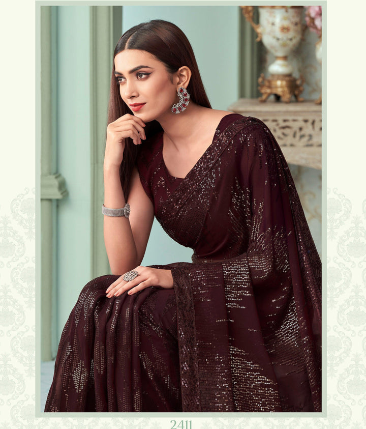 Reception Party Wear Saree - Fashion Nation