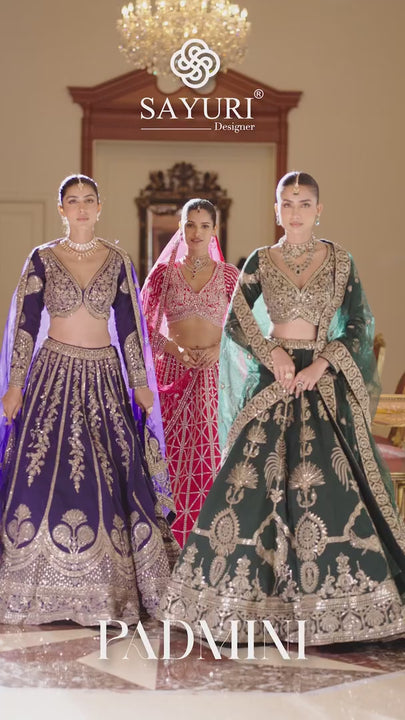 reception wear lehenga set video by sayuri designer catalogue padmini