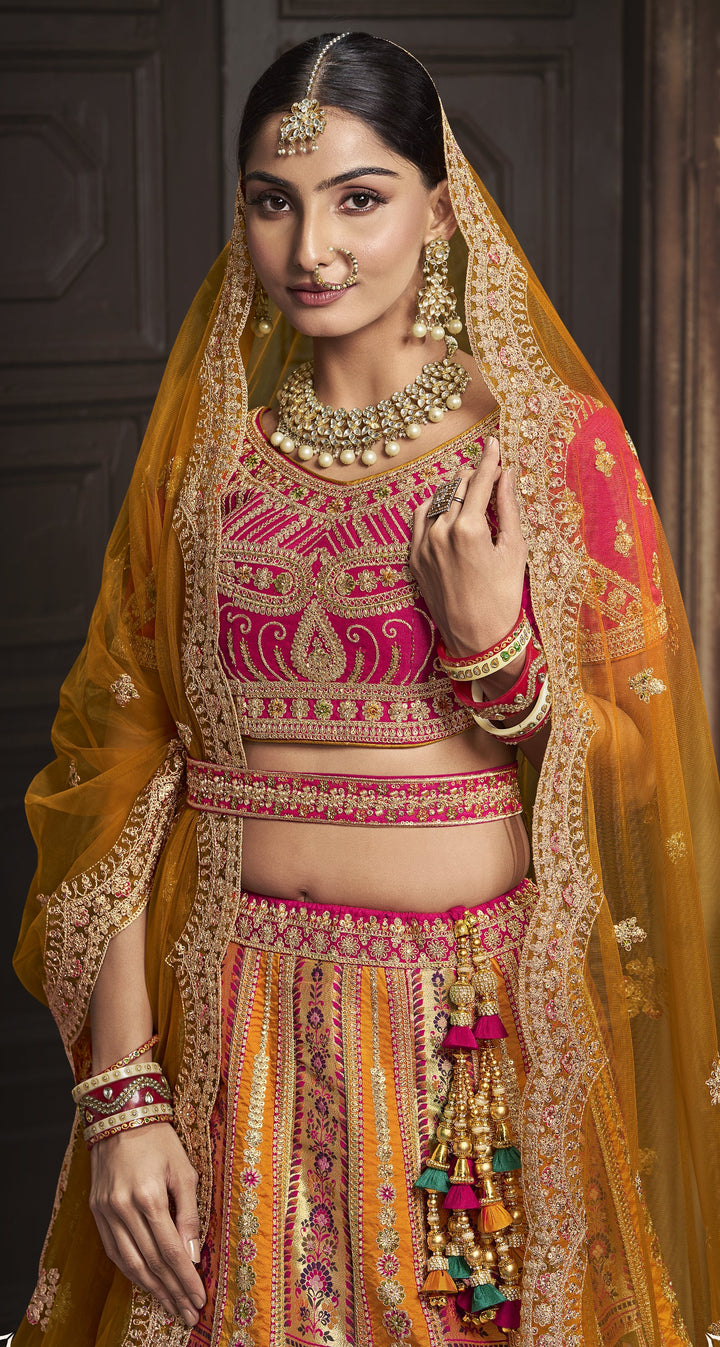 multi-color silk ghaghra choli for all occasions