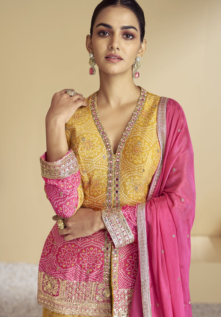 traditional bandhani print indian wear