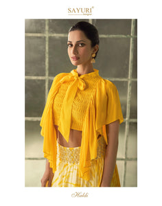 Haldi Party Wear Indo Western Skirt & Top