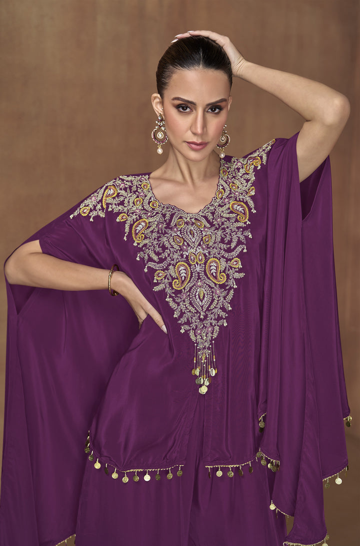 engagement partywear kaftan palazzo set