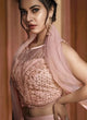 Dreamy Indo Western TH064 Designer Cocktail Wear Pink Net Silk Lehenga Style Gown - Fashion Nation