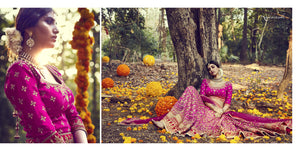 Traditional Nakkashi Bridal NAK10007 Magenta Bhagalpuri Silk Lehenga Choli - Fashion Nation