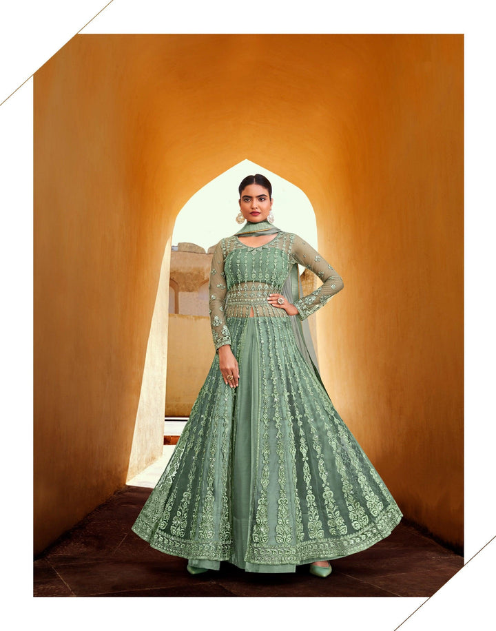 Indo Western Designer Floor Length Dress - Fashion Nation