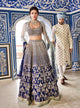Fabulous JI1015 Latest Blue Banarasi Silk Net Lehenga Choli - Fashion Nation