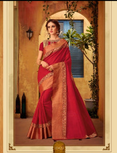 Pretty CL10422 Finest Pink Cotton Silk Saree - Fashion Nation