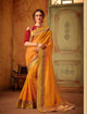 Traditional CL10426 Ethnic Yellow Cotton Maroon Silk Saree - Fashion Nation