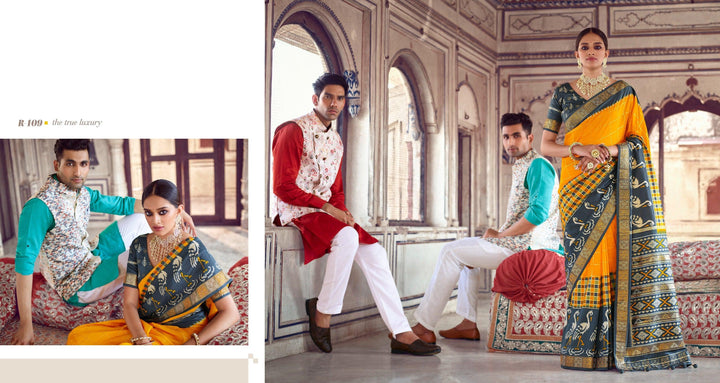 Haldi Function Wear Designer Traditional Saree - Fashion Nation