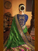 Handpicked Kajal Aggarwal KIM1106 Bridal Green Blue Silk Saree - Fashion Nation