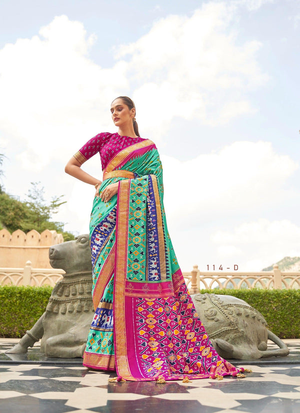 Sagaai Special Designer Patola Saree - Fashion Nation