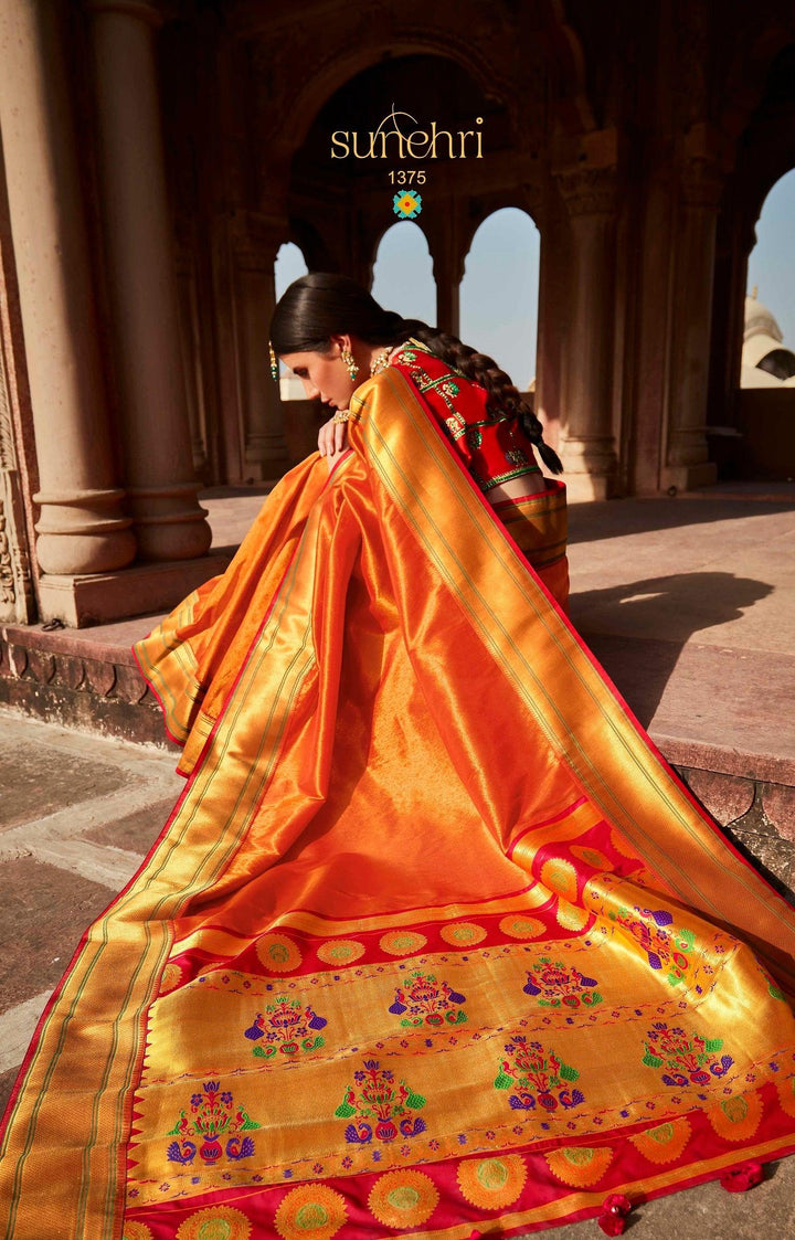 Reception Wear Traditional Silk Saree - Fashion Nation