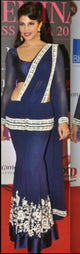 Jacqueline Fernandez Blue Georgette Lehenga - Fashion Nation