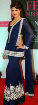 Jacqueline Fernandez Blue Georgette Lehenga - Fashion Nation