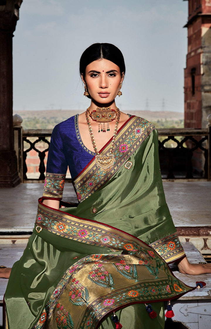 Reception Wear Designer Silk Saree - Fashion Nation