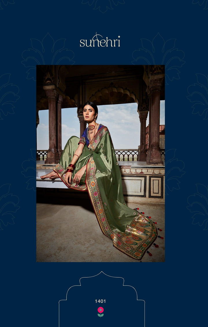 Reception Wear Designer Silk Saree - Fashion Nation