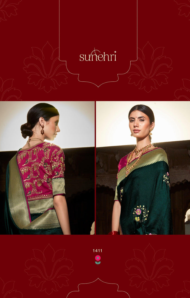 Evening Wear Designer Silk Saree - Fashion Nation