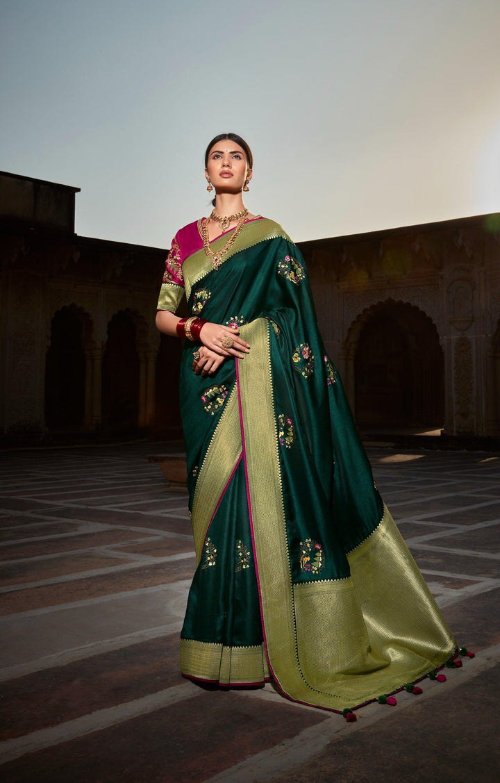 Evening Wear Designer Silk Saree - Fashion Nation