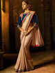 Party Wear ARD2118 Special Beige Blue Silk Saree - Fashion Nation
