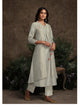 Summer Special KS148933 Designer Grey Silk Readymade Double Layered Kurta with Pants - Fashion Nation