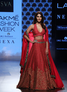 Vaani Kapoor KH18717 Bollywood Inspired Red Silk Lehenga Choli - Fashion Nation