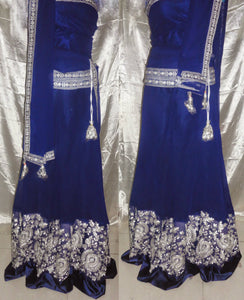 Jacqueline Fernandez Blue Georgette Lehenga - Fashion Nation
