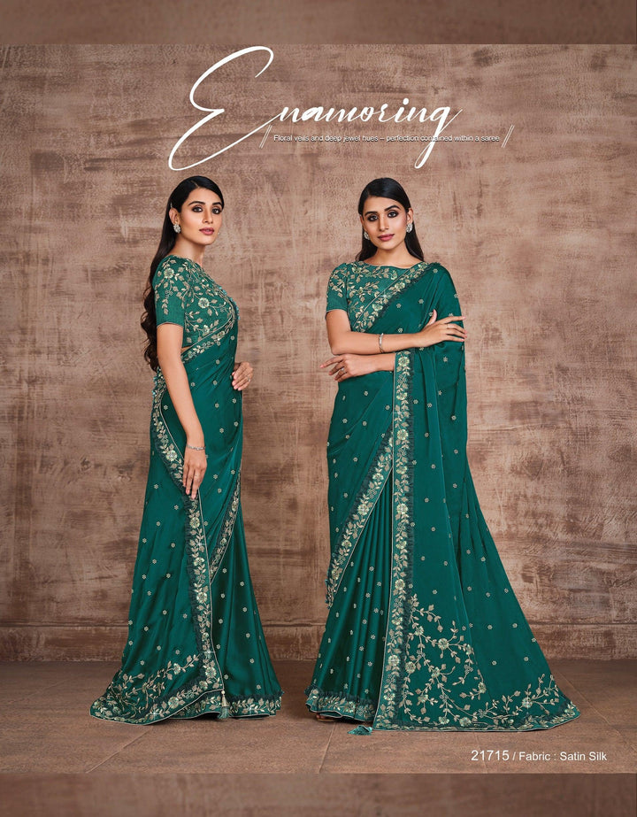Sagaai Party Wear Designer Saree - Fashion Nation