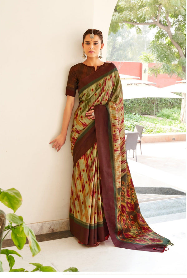 Casual Functions Wear Pochampally Silk Saree - Fashion Nation