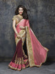 ME3719 Designer Pink Georgette Chiffon Saree - Fashion Nation