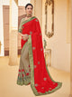 Impressive PS40203 Designer Red Beige Silk Saree - Fashion Nation