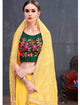 Festive RR4137 Party Wear Yellow Green Georgette Silk Saree - Fashion Nation
