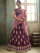 Stunning Nakkashi NAK4147 Wedding Special Pink Purple Satin Silk Net Lehenga Choli - Fashion Nation