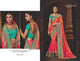 Finest Nakkashi NAK4168 Designer Pink Orange Shaded Satin Georgette Saree - Fashion Nation