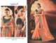Superb Nakkashi NAK4172 Designer Orange Net Morpeach Velevt Saree - Fashion Nation