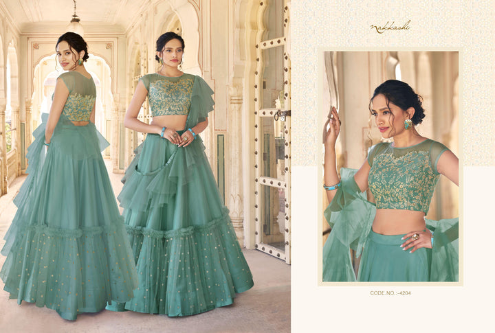 Cocktail Wear Nakkashi Net Lehenga Choli - Fashion Nation