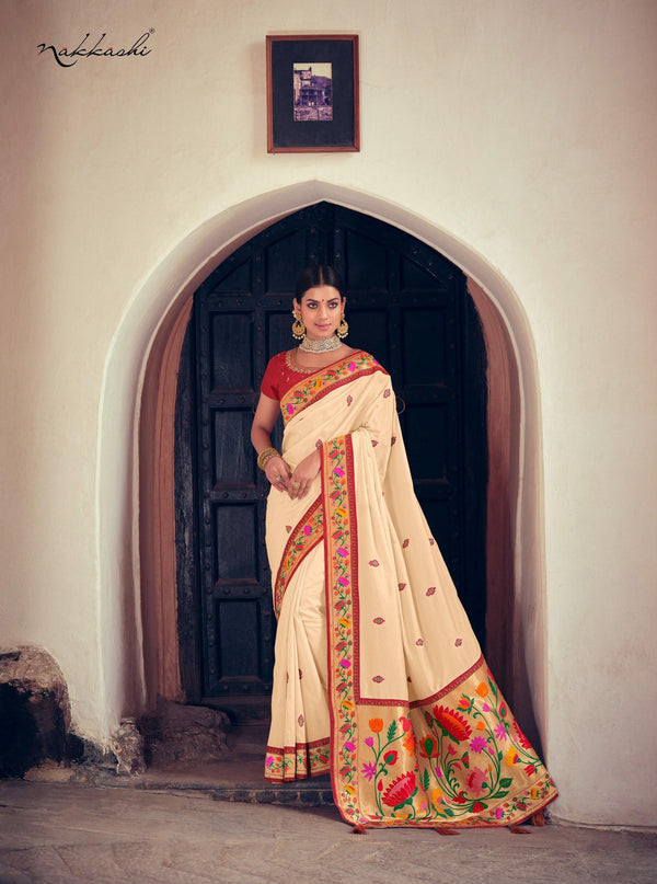 Afternoon Party Wear Paithani Silk Saree - Fashion Nation